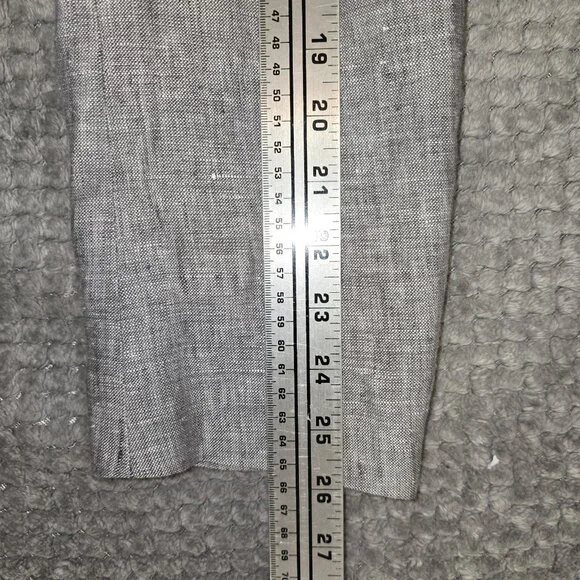 J.Crew Thompson‎ Men's 100% Linen Blazer Sport Coat Gray 46R Summer Wedding